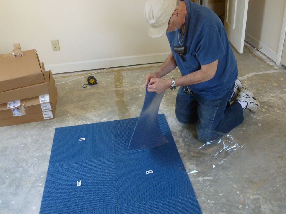 how to install carpet tiles