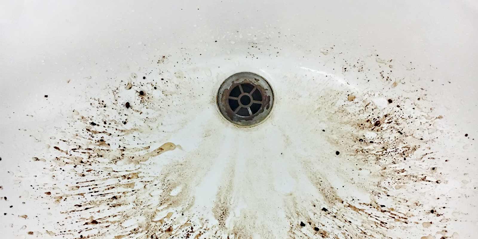 coffee grounds down sink