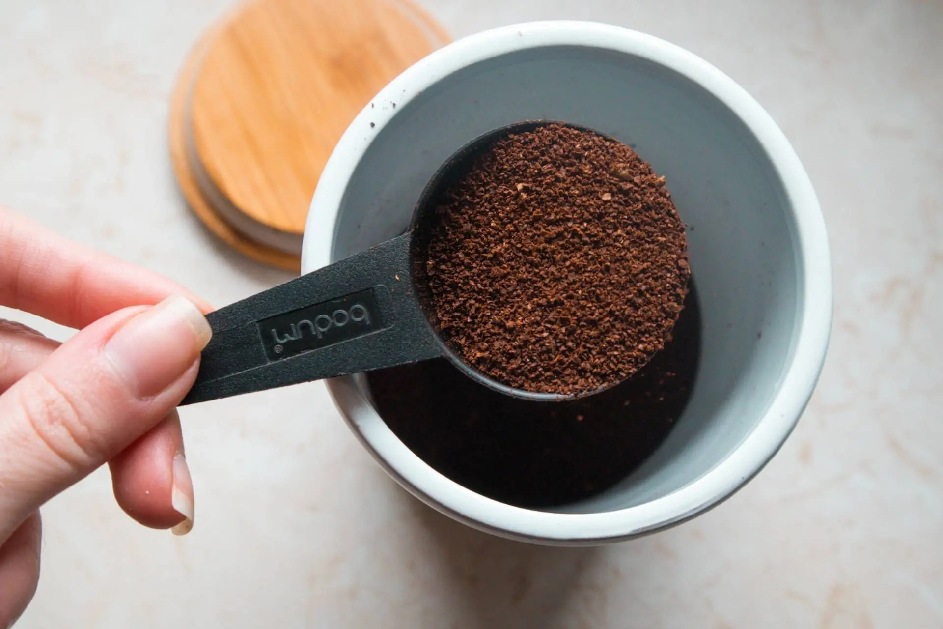 coffee grounds down sink