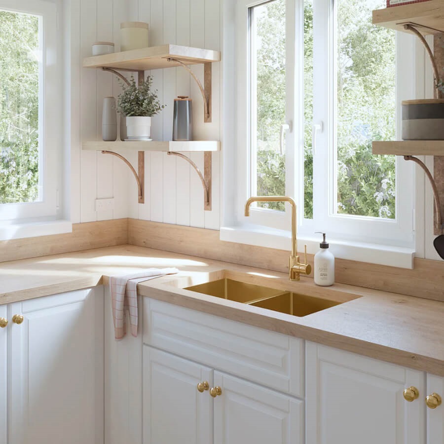 2 separate sinks in kitchen