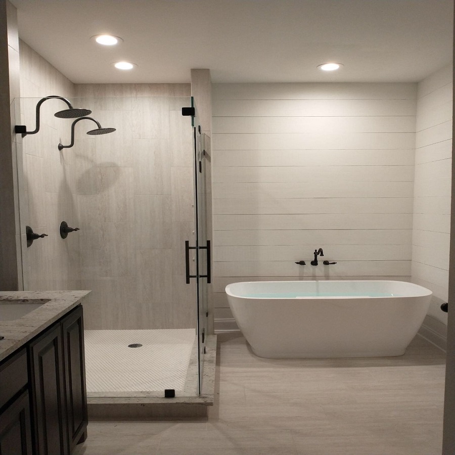 farmhouse shiplap bathroom