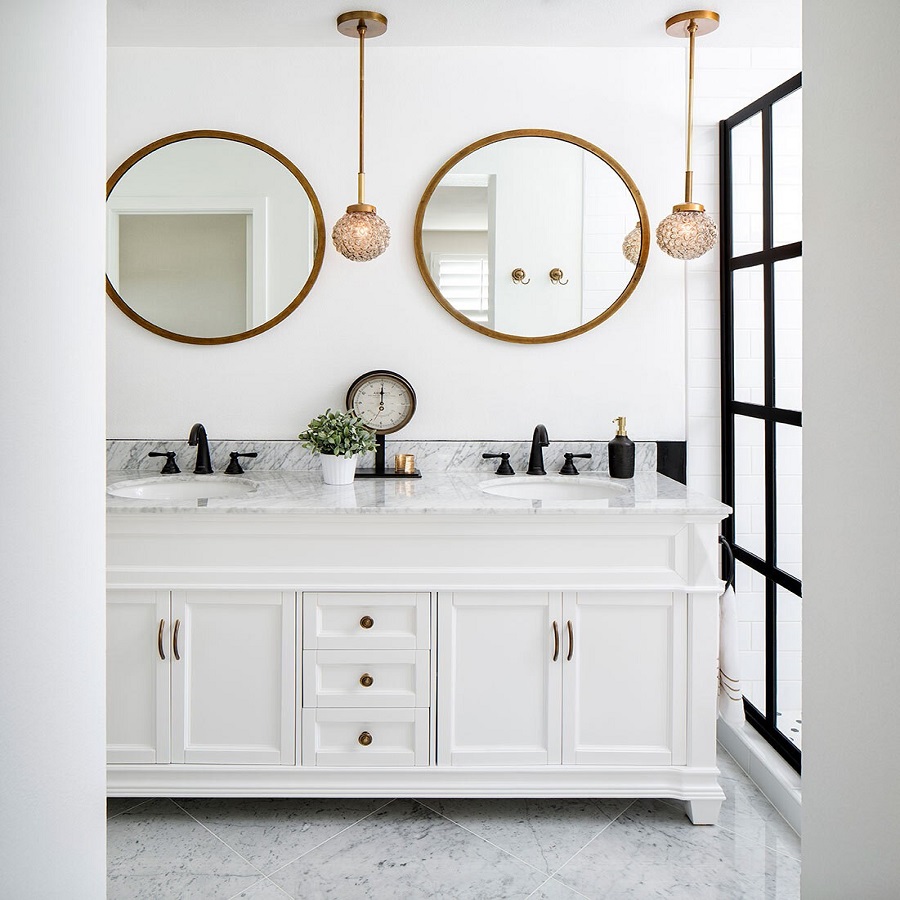 Modernizing Classic White & Black Bathrooms