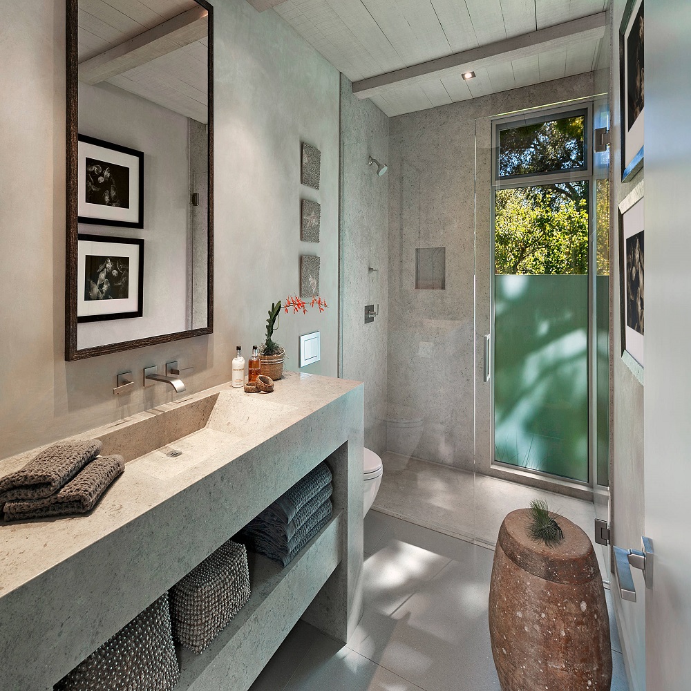 concrete bathroom