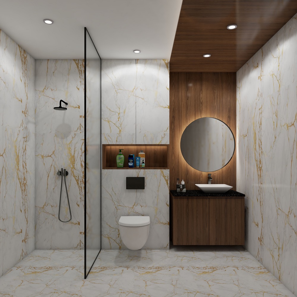 modern marble bathroom