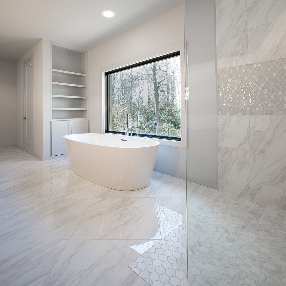 modern marble bathroom