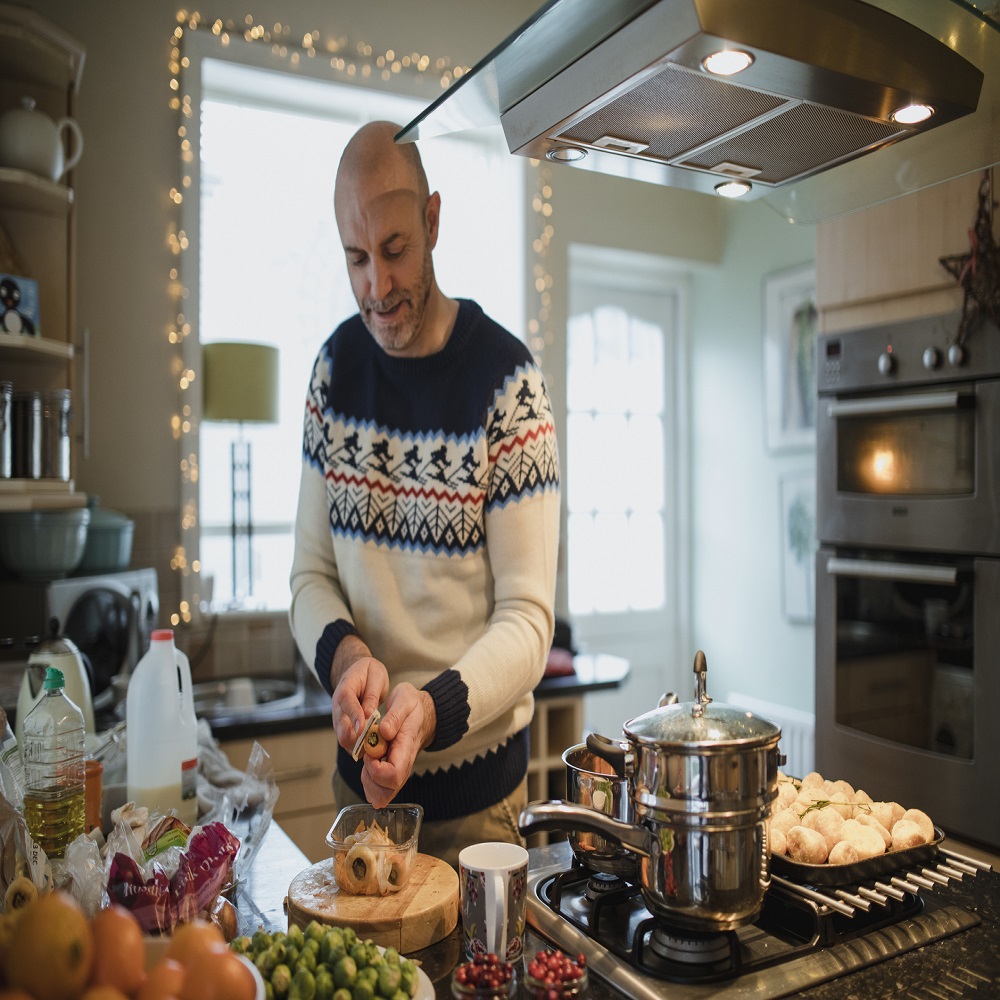 kitchen started preparing Christmas