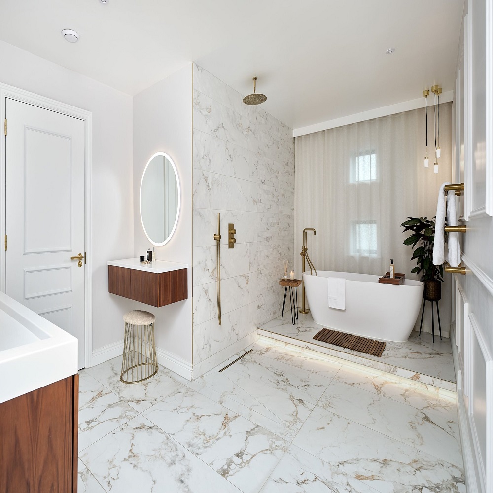 master bathroom size