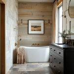 shiplap bathroom wall