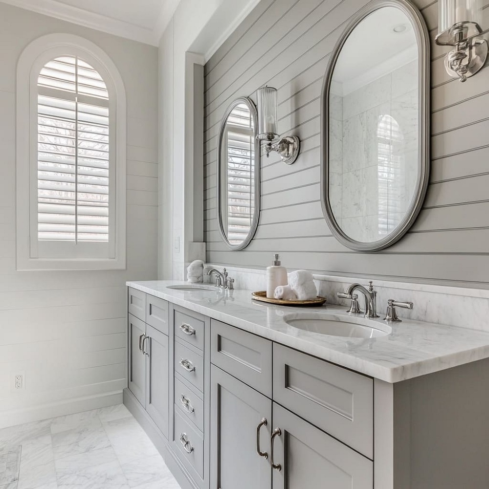 shiplap bathroom wall
