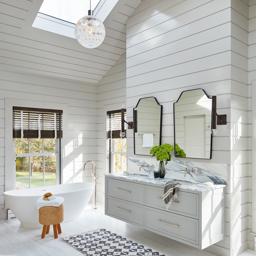 shiplap bathroom wall
