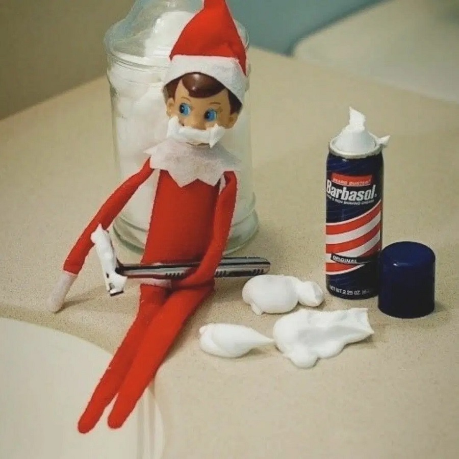 elf on the shelf bathroom ideas
