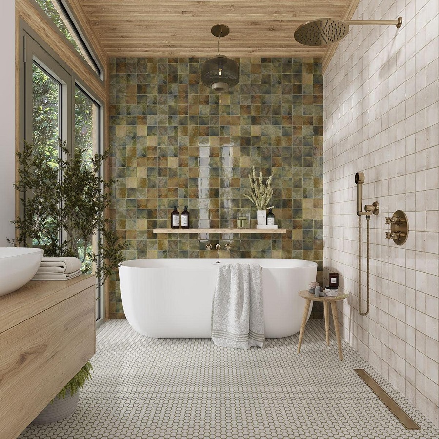 All-Tile Bathroom 
