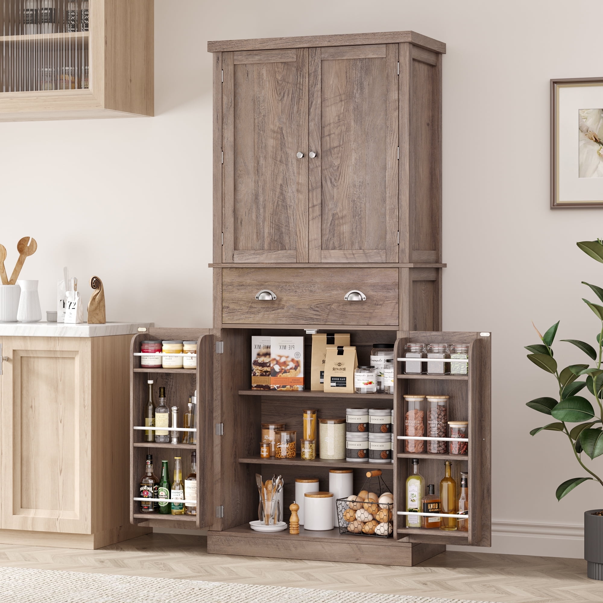 large kitchen pantry cabinet